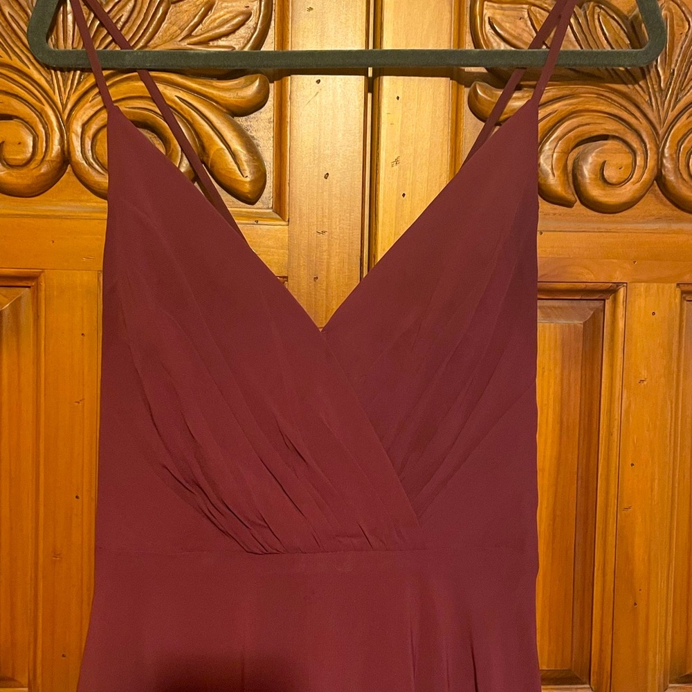 David’s Bridal Wine colored size 10 bridesmaid dress